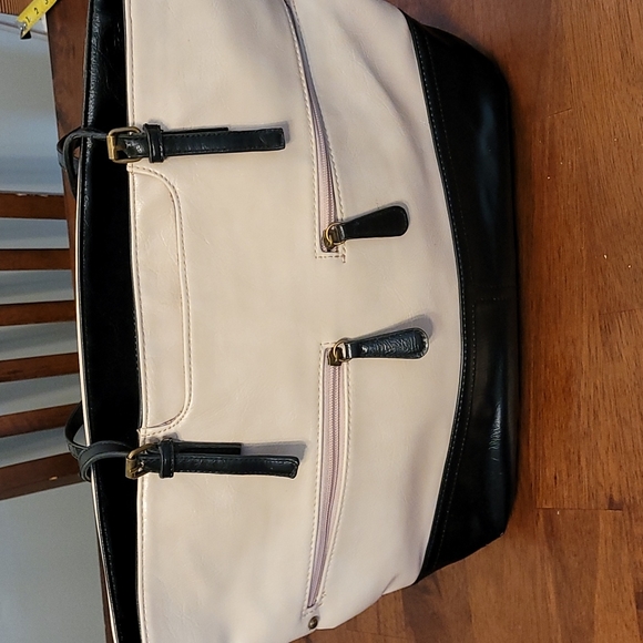 Falls Creek Handbags - Purse by Falls Creek, Navy and cream/off white